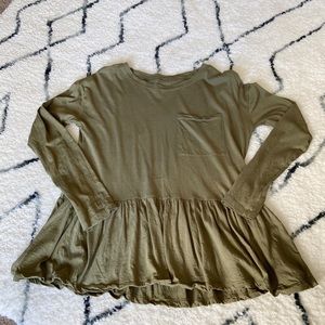Forest Green Babydoll Top